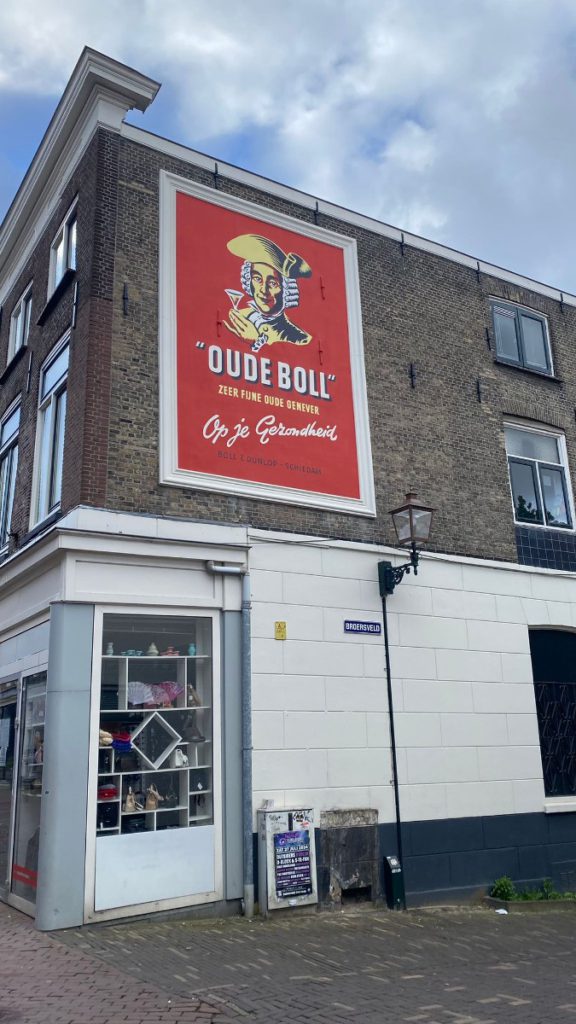 reclamebord oude boll op je gezondheid jenever schiedam